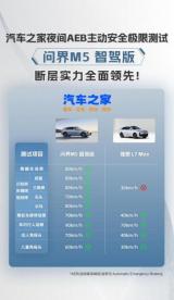 直面汽車之家AEB主動安全測試，問界M5智駕版完勝理想L7 Max